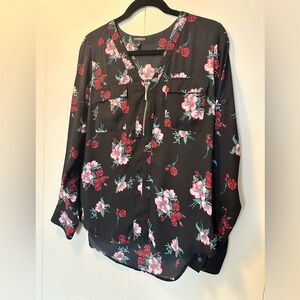 Black flowered express Chelsea shirt